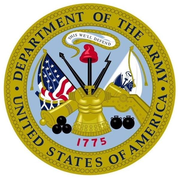 Official Seal of the Department of the Army, representing veteran-focused legal services at The Ramsey Law Firm in Rockford, IL.